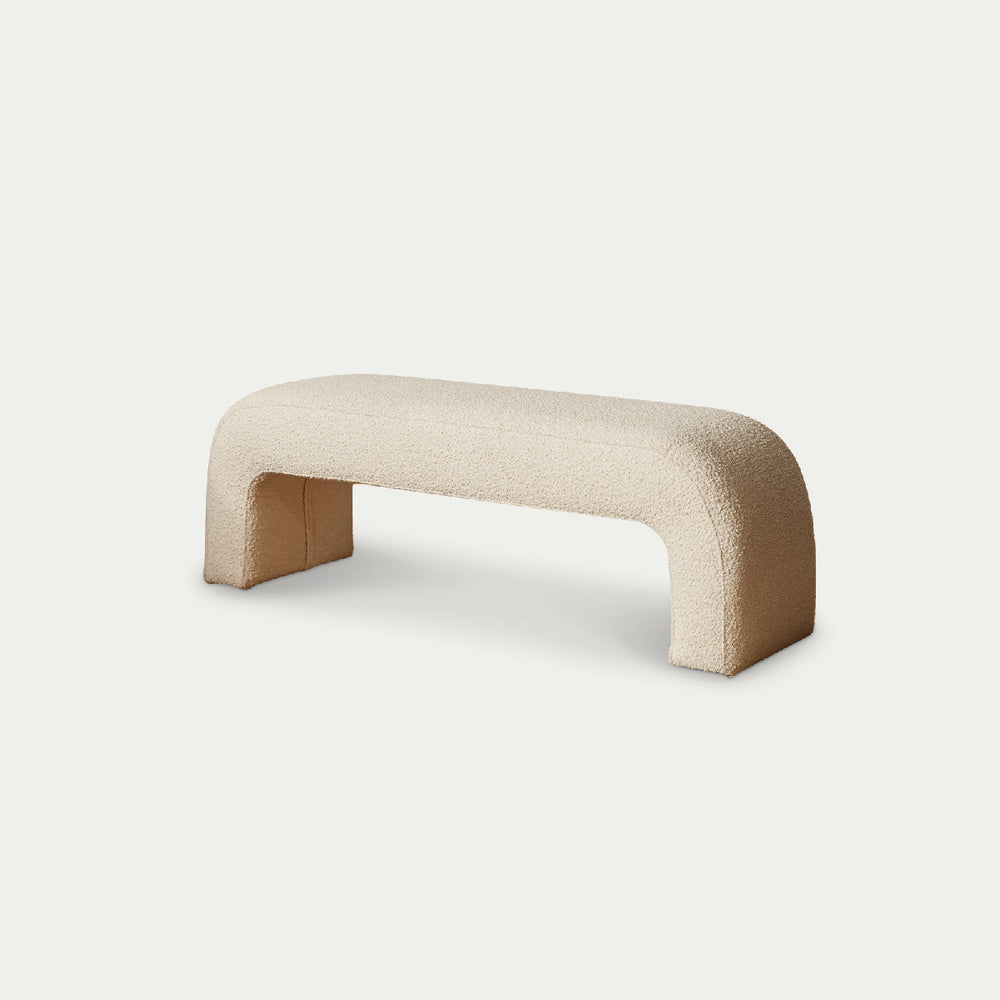 Bernard Boucle Bench Seat | Ivory